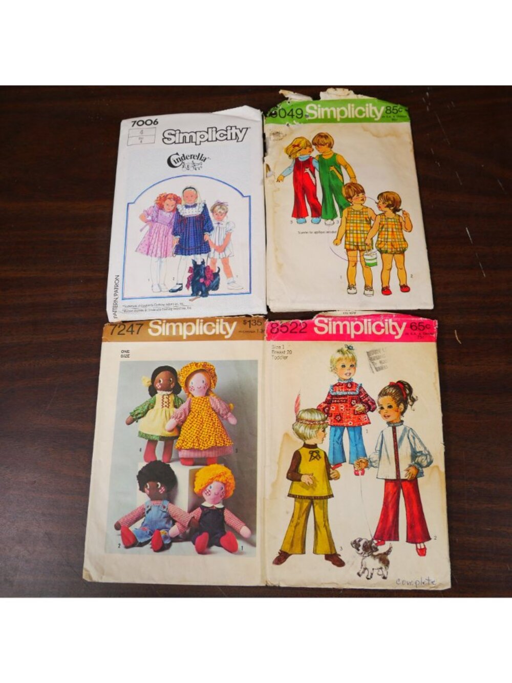 Lot Of 14 Vintage Simplicity Sewing Patterns For Dolls Kids & Adults Various Siz - Picture 3 of 5